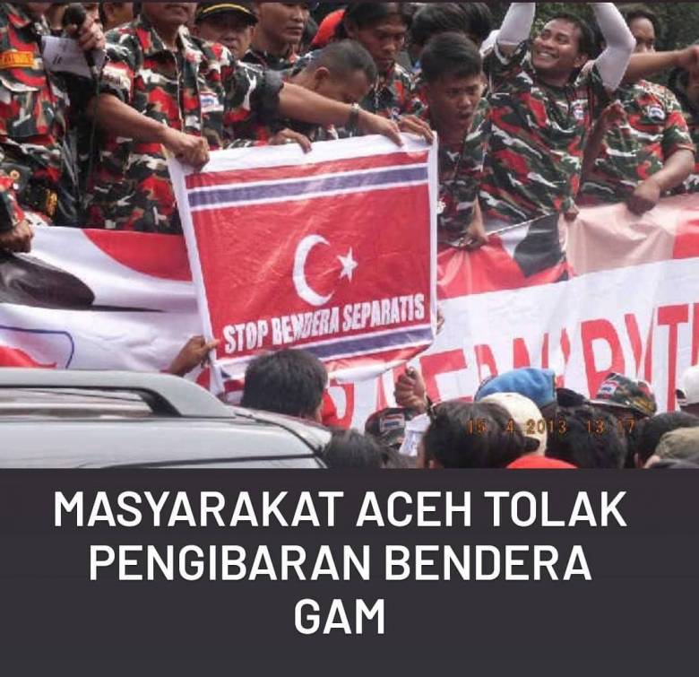 Masyarakat Aceh Menolak Pengibaran Bendera Bulan Bintang